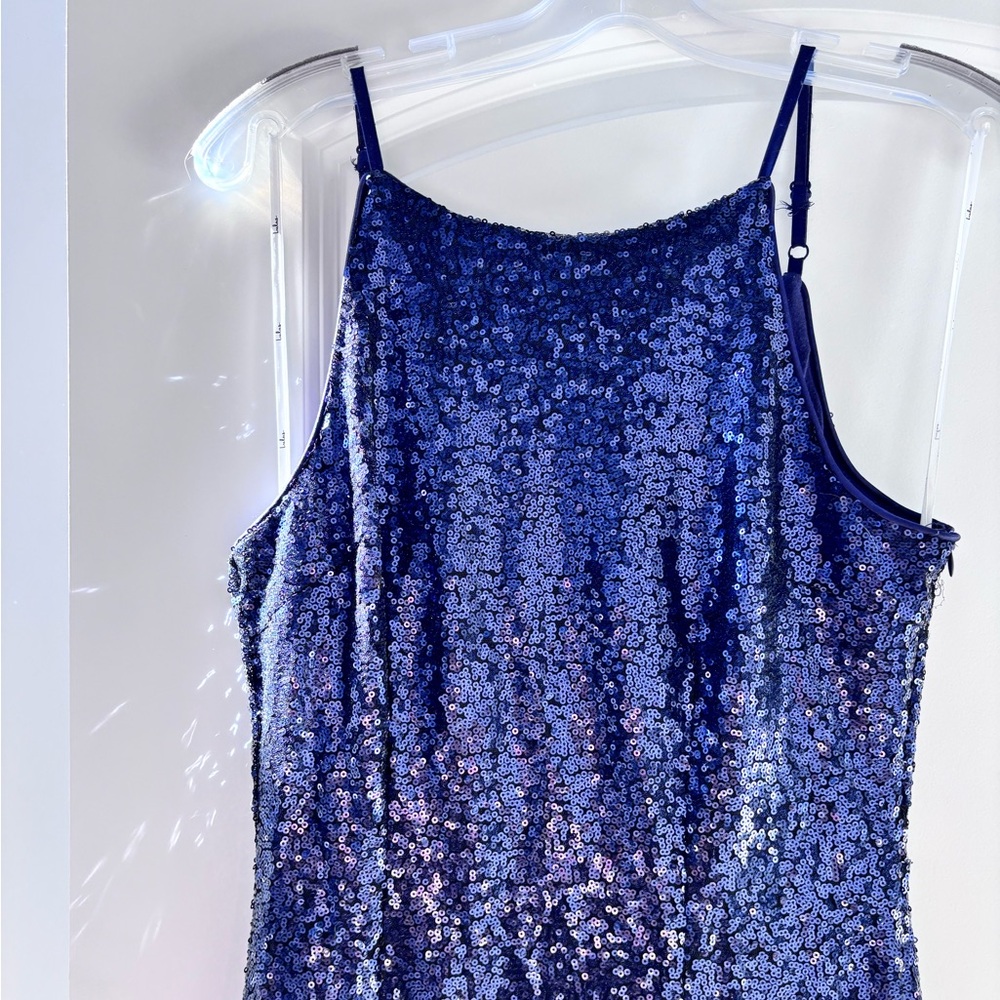 Lulus Blue Sequin Dress